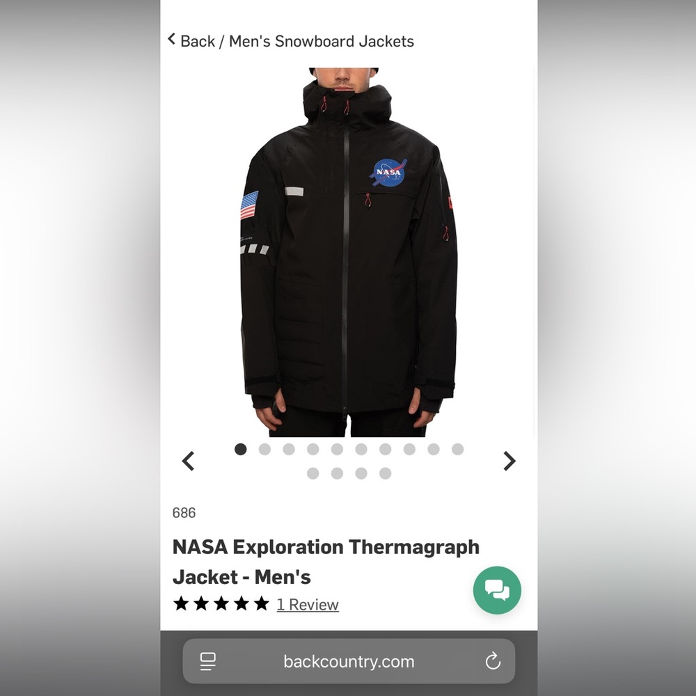 686 GLCR NASA Black Jacket